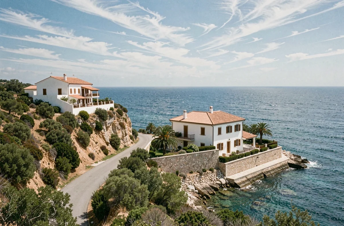 Comparaison entre une maison avec vue sur la mer et une maison en bord de mer sur le littoral méditerranéen