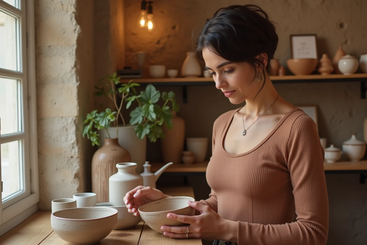 Boutique concept store confidentielle dans une bâtisse ancienne d'un micro-quartier chic de Marseille avec décoration artisanale