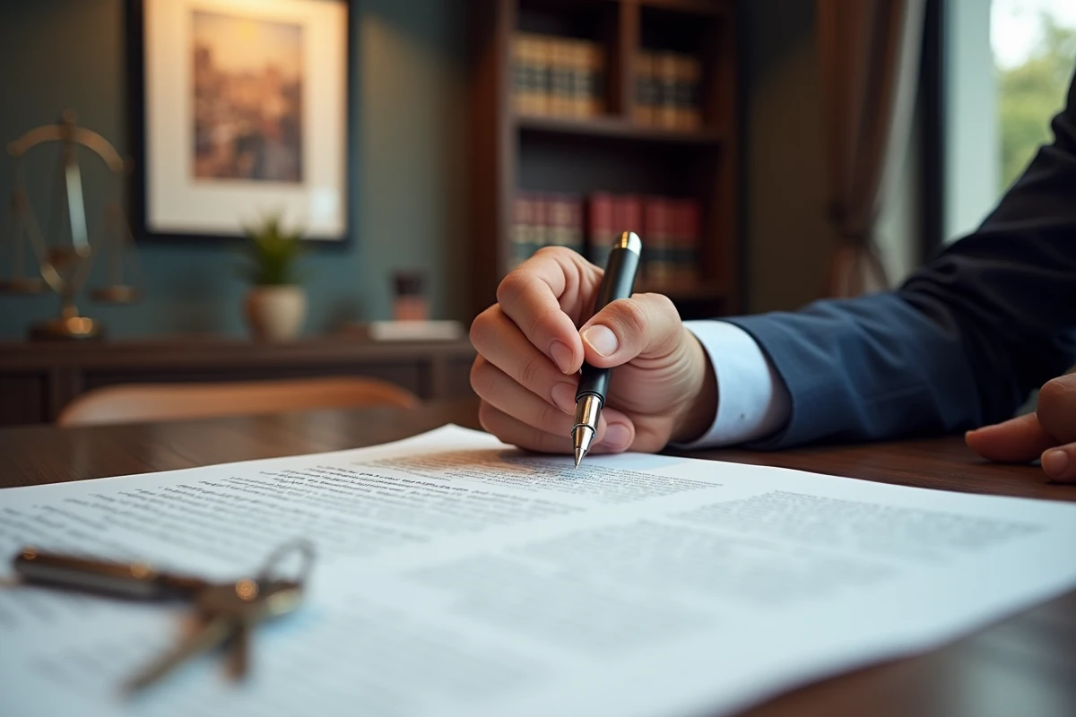 Signature d'un contrat notarié et remise des clés pour l'achat d'un appartement à Guéliz, Marrakech
