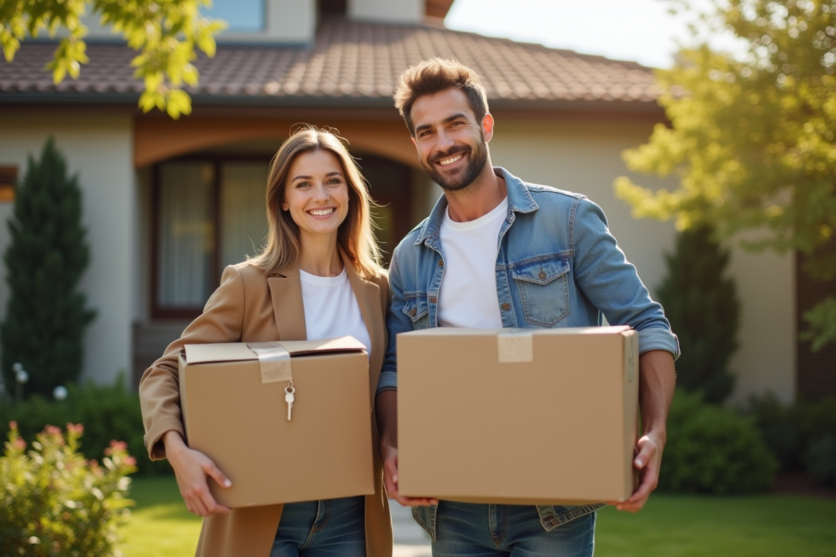 déménagement  cartons