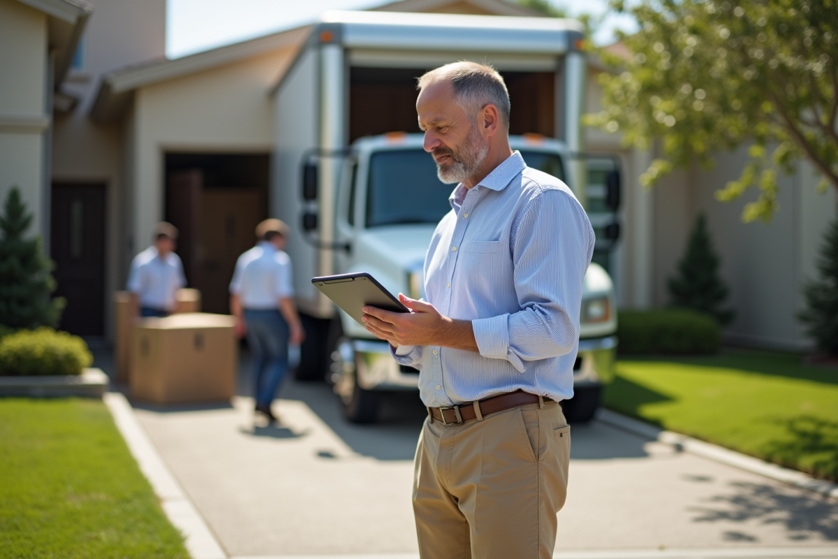 Homme vérifiant une liste lors d